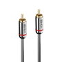 Lindy Câble Audio numérique RCA Cromo Line 1m - Câble Hi-Fi souple avec connecteurs plaqués or pour TV, PC, amplificateur