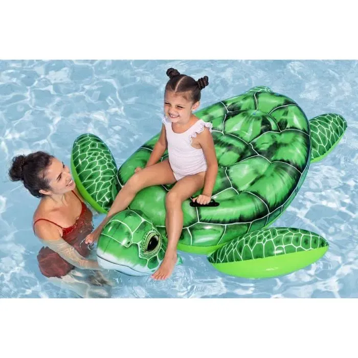 Bestway Bouée à chevaucher Tortue Tidal Turtle - Bouée géante pour enfant à partir de 3 ans - PVC - 153 x 140 x 38 cm
