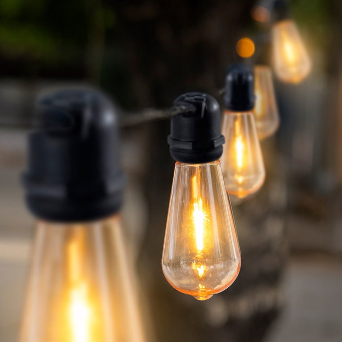 New Garden Allegra Guirlande Lumineuse 220V avec 20 Douilles E27, Noir New Garden Allegra Guirlande Lumineuse 220V avec 20 Douilles E27, Noir