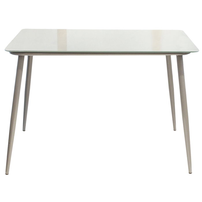 Home Deco Factory Mesa Cristal Gris 110x70 cm