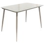 Home Deco Factory Mesa Cristal Gris 110x70 cm