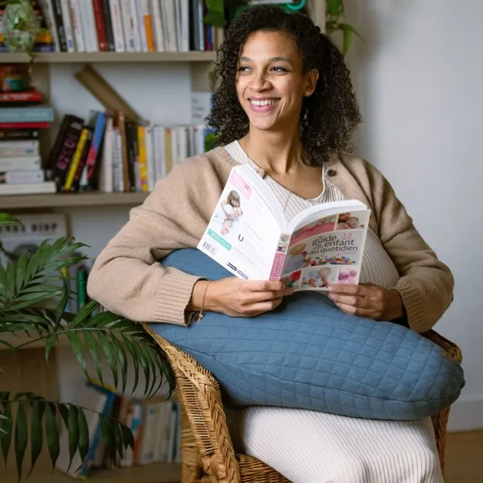 Beaba Big Flopsy Coussin de Maternité Multifonctions - Soutien Grossesse et Allaitement - Fleur de Coton Gris Mineral - Textile OEKO-TEX - 170 cm Beaba Big Flopsy Coussin de Maternité Multifonctions - Soutien Grossesse et Allaitement - Fleur de Coton Gris Mineral - Textile OEKO-TEX - 170 cm