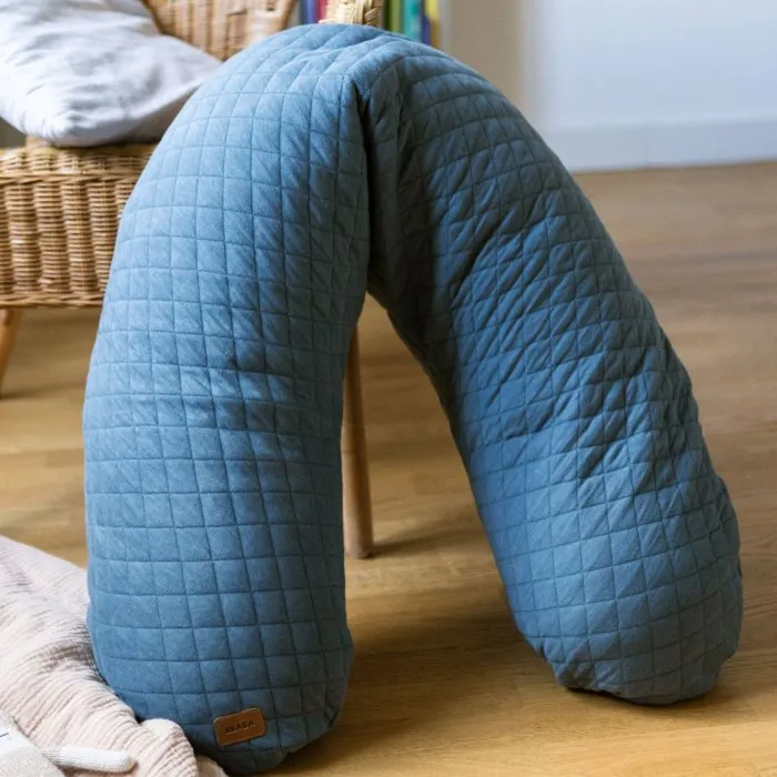 Beaba Big Flopsy Coussin de Maternité Multifonctions - Soutien Grossesse et Allaitement - Fleur de Coton Gris Mineral - Textile OEKO-TEX - 170 cm Beaba Big Flopsy Coussin de Maternité Multifonctions - Soutien Grossesse et Allaitement - Fleur de Coton Gris Mineral - Textile OEKO-TEX - 170 cm