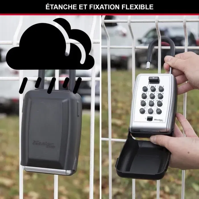 Master Lock - Coffre-fort à clés Select Access 5422EURD avec anse et boutons poussoirs pour partager l'accès de manière sécurisée