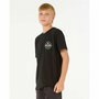 T shirt à manches courtes Enfant Rip Curl Staple Noir 3-4 Ans