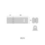 Edm Porte-cadenas en zinc chromé 100 x 30 mm