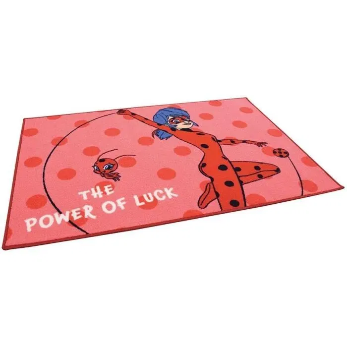 Fun House Tapis Miraculous Ladybug - 120 x 80 cm - Multicolore - Lavable en surface - Pour chambre d'enfant