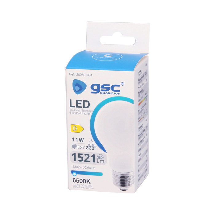 GSC Evolution Ampoule LED Série Cristal 11W E27 6500K Blanc