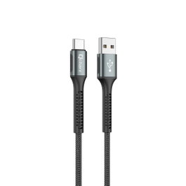 Qcharx international Prague Câble USB vers Type C 3A - 1 m - Noir