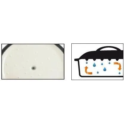 GSW Marmite Ronde en Fonte Massive BLUE MAGIC - 24 cm (3.8 L) - Compatible Induction, Four et Plaques de Cuisson - Bleu