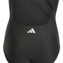 Maillot de Bain Fille Adidas 3 Bandas Mid Suit Gy Noir 42,5