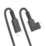 Startechcom RUSB315CC2MBR Câble USB-C coudé à droite 2 m - USB 3.2, 5 Gbps, DisplayPort 4K 60Hz, Power Delivery 100W