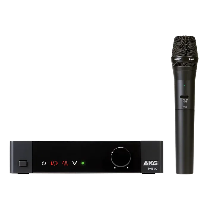 AKG DMS100 Set micro sans fil HT100 + récepteur SR100 - 2.4GHz, AES 256 bits AKG DMS100 Set micro sans fil HT100 + récepteur SR100 - 2.4GHz, AES 256 bits