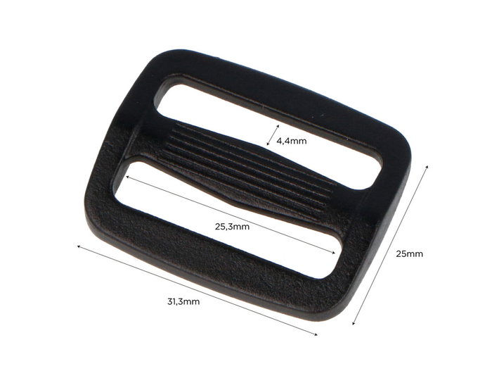 Innspiro Boucle Coulissante Rectangulaire en Plastique Noir 25,3 mm (Lot de 5) Innspiro Boucle Coulissante Rectangulaire en Plastique Noir 25,3 mm (Lot de 5)