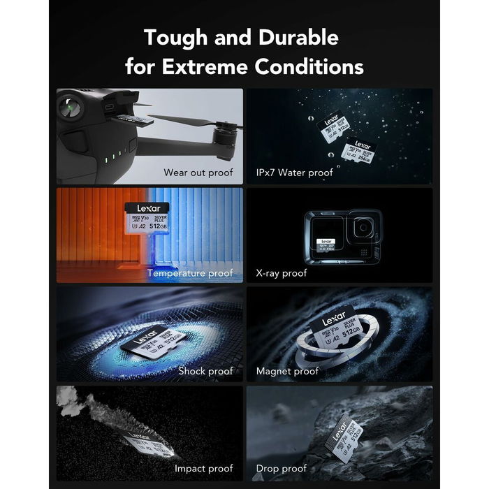 Carte Mémoire Micro SD avec Adaptateur Lexar LMSSIPL512G-BNANG 512 GB