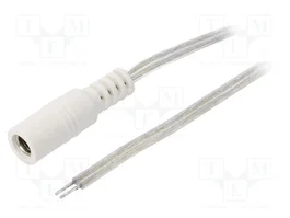 BQ CABLE Câble d'alimentation DC plat 2x0,5mm², 3m, socle 5,5/2,5 droit