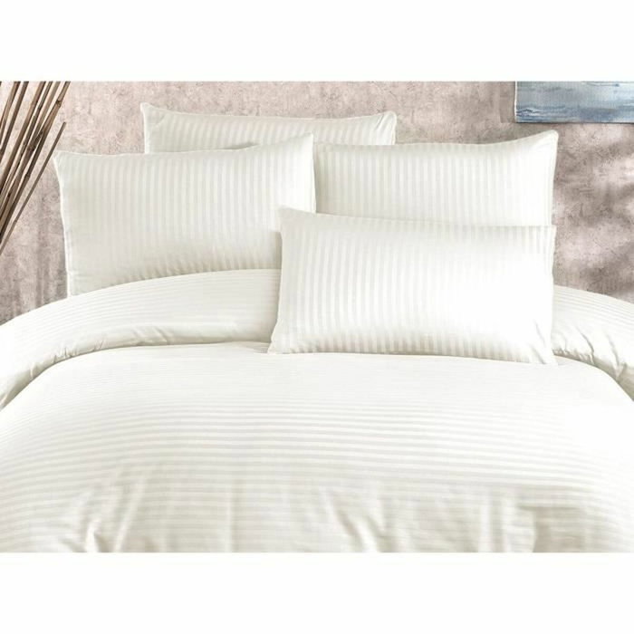 Parure de lit de couleur crème - 1 housse de couette 220 x 240 cm + 2 taies d'oreiller 60 x 60 cm Parure de lit de couleur crème - 1 housse de couette 220 x 240 cm + 2 taies d'oreiller 60 x 60 cm