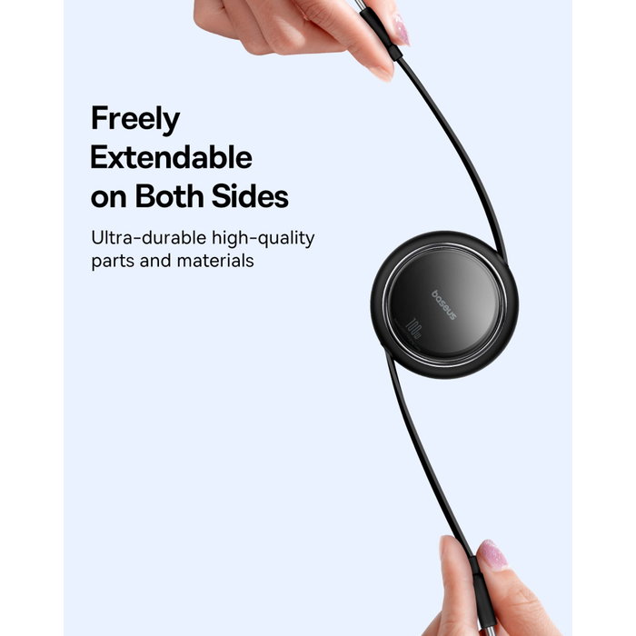 Baseus Free2Draw Câble rétractable USB-C vers USB-C 100W 1m