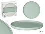 Vessia Assiette Plate 26 cm Céramique Couleur Verte (Set de 12)