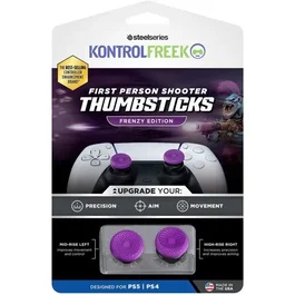 SteelSeries KontrolFreek Frenzy Edition Pack de 2 Thumbsticks pour Manettes PS4 et PS5 - Violet