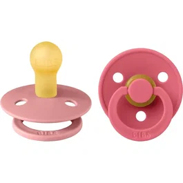 Bibs Sucette bébé Embout rond - Pack de 2 - Dusty Pink Coral