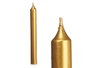 Acorde Lot de 6 cierges dorés 15 cm 6 heures de combustion - Bougies cire parfumée pour ambiance chaleureuse (Set de 12)