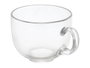 Vivalto Bol Petit Déjeuner en Verre avec Anse Jumbo 470 ml 13x8x10 cm Transparent (Set de 48)