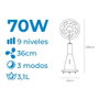 Edm Ventilateur brumisateur rechargeable 70 W, Ø41 x 128 cm