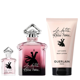 Guerlain Coffret Parfum La Petite Robe Noire Intense Pour Femme avec Eau de Parfum 50 ml + 5 ml et Lotion Hydratante pour le Corps 75 ml