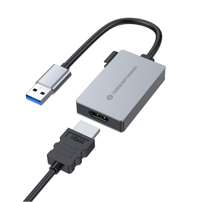Conceptronic Adaptateur USB 3.0 vers HDMI ABBY22G Gris