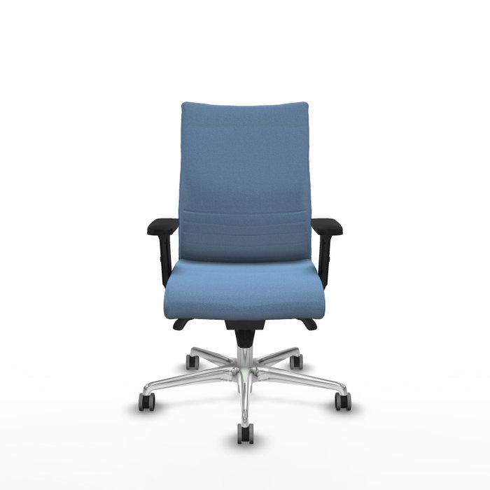 PIQUERAS Y CRESPO Chaise Albacete confidente Synchro Tissu Bleu ciel