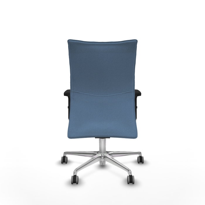 PIQUERAS Y CRESPO Chaise Albacete confidente Synchro Tissu Bleu ciel