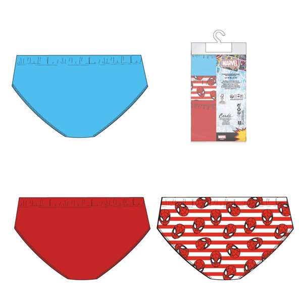 Cerdá - Pack de 3 caleçons en jersey avec motifs Marvel pour enfants 4-5 ans, assortis - Réf: T04/05 Cerdá - Pack de 3 caleçons en jersey avec motifs Marvel pour enfants 4-5 ans, assortis - Réf: T04/05