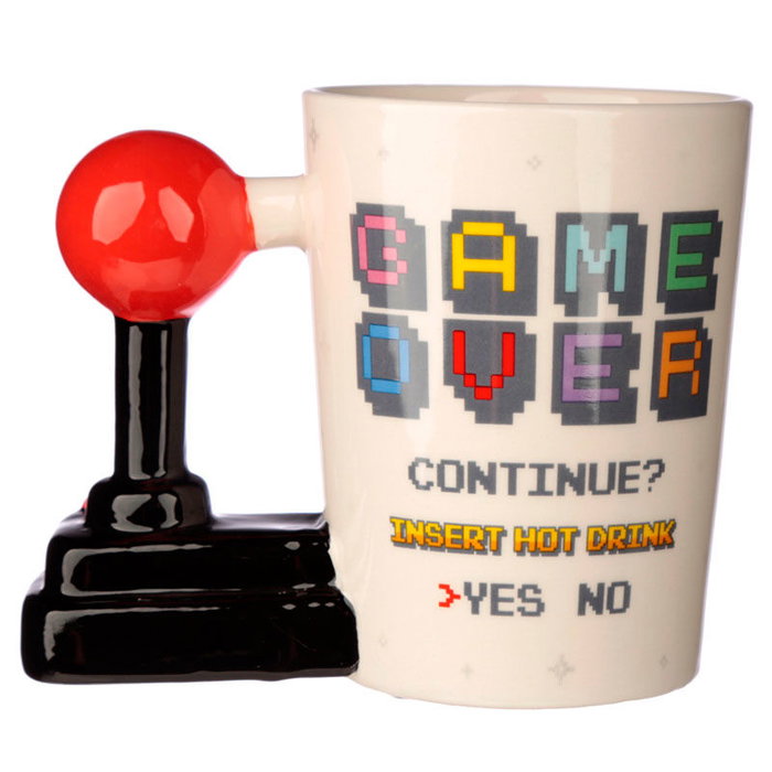 PUCKATOR Tasse à anse 3D Joystick Arcade Game Over - Taille 11x14,5x8,5 cm