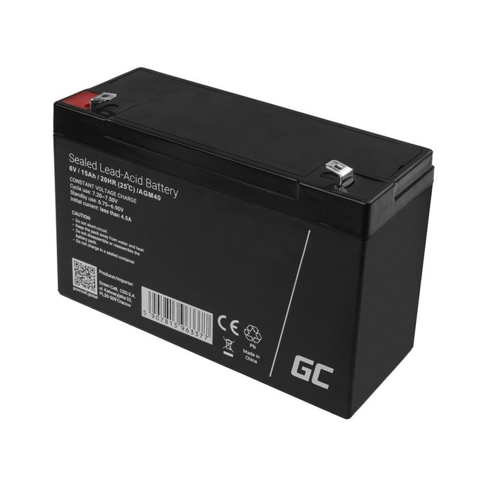 Batterie pour Système d'Alimentation Sans Interruption Green Cell AGM40 14000 mAh 6 V Batterie pour Système d'Alimentation Sans Interruption Green Cell AGM40 14000 mAh 6 V