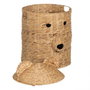 BigBuy Home Panier Noir Beige Fibre naturelle