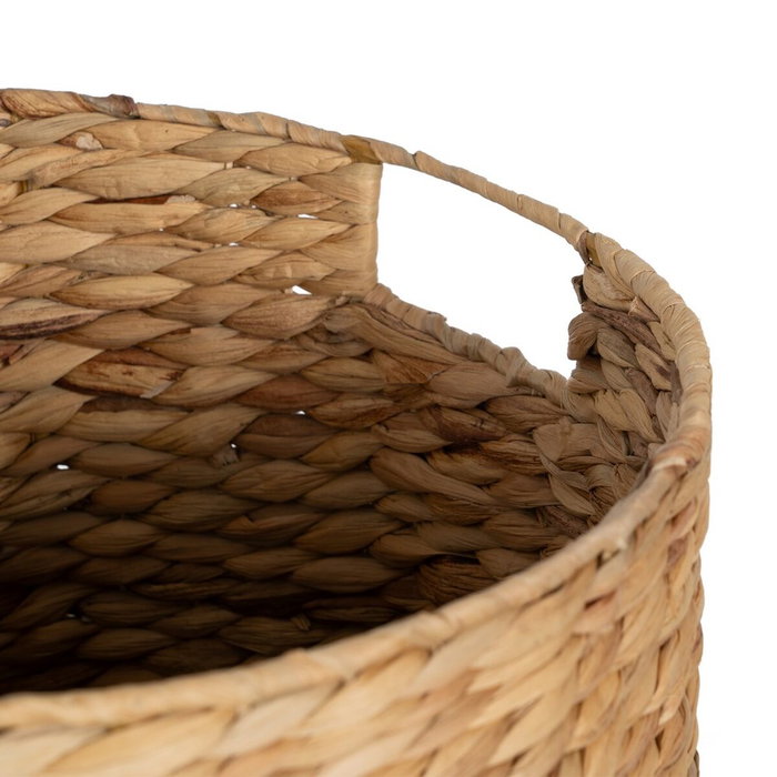 BigBuy Home Panier Noir Beige Fibre naturelle