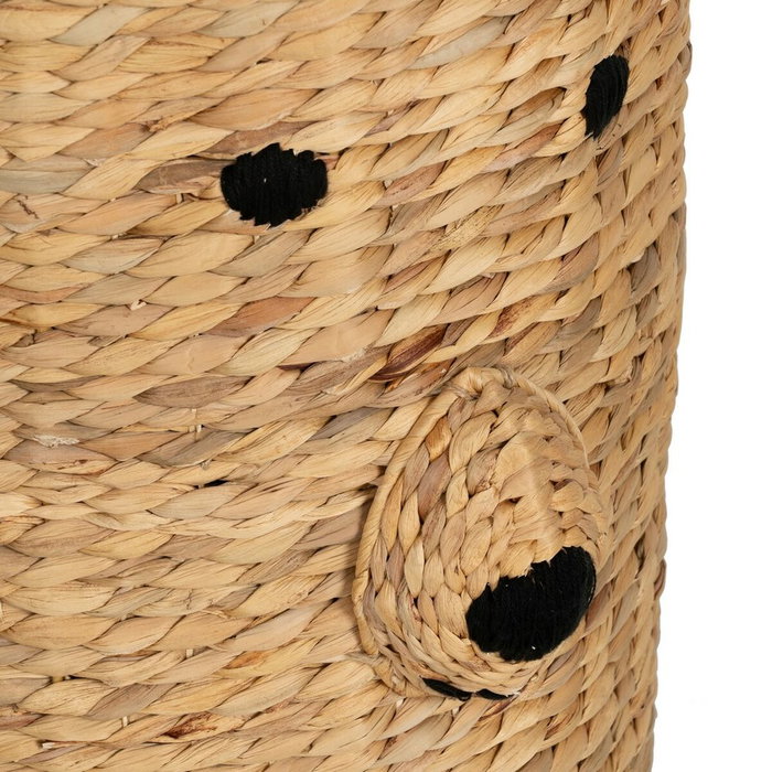 BigBuy Home Panier Noir Beige Fibre naturelle