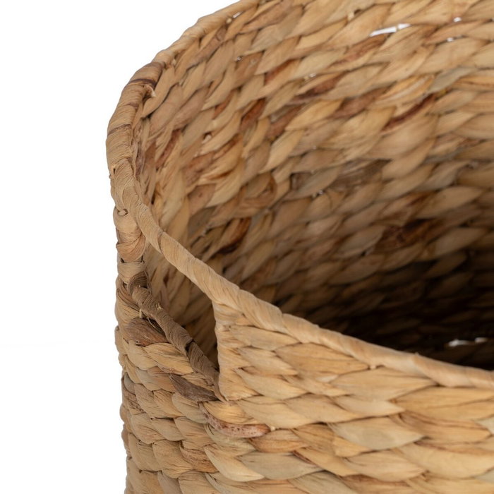 BigBuy Home Panier Noir Beige Fibre naturelle