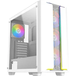 Xigmatek Y Pro Arctic Blanc - Boîtier PC Gaming Moyen Tour - Format E-ATX - 4 Ventilateurs 120mm A-RGB - Façade Mesh - Verre Trempé - USB 3.0