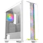 Xigmatek Y Pro Arctic Blanc - Boîtier PC Gaming Moyen Tour - Format E-ATX - 4 Ventilateurs 120mm A-RGB - Façade Mesh - Verre Trempé - USB 3.0