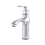 Robinet de lavabo classique à levier unique, laiton/zinc chromé, eau chaude-froide