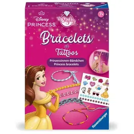 Ravensburger So Styly - Coffret Créatif DIY de Bracelets et Tatouages Temporaires Disney Princesses avec 50 Motifs, 6 Fils et Support