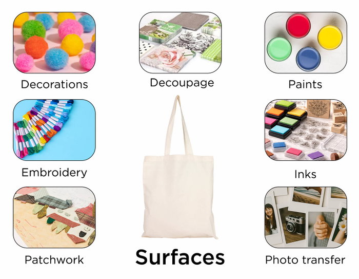 Innspiro Lot de 50 sacs en coton écologique avec anses de 60 cm