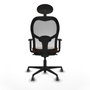 Piqueras y Crespo Chaise de Bureau avec Appui-tête Jorquera 1D036G1 Blanc Marron