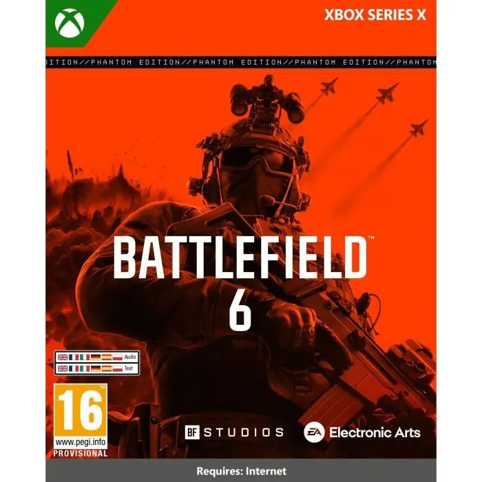 Electronic Arts Battlefield 6 - Phantom Edition - Jeu vidéo Xbox Series X - Multijoueur jusqu'à 128 joueurs - Système de classes : assaut, ingénieur, médecin, soutien Electronic Arts Battlefield 6 - Phantom Edition - Jeu vidéo Xbox Series X - Multijoueur jusqu'à 128 joueurs - Système de classes : assaut, ingénieur, médecin, soutien