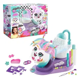 Canal Toys Salon de coiffure Hair'iffic Airbrush Plush, Jouet peluche à coiffer avec spray et pochoirs, Jeu créatif pour enfant dès 6 ans - AIR 044