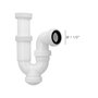 ABRISA Siphon courbe extensible T-31 avec écrou fou 1 1/2 pouces Ø 40 mm