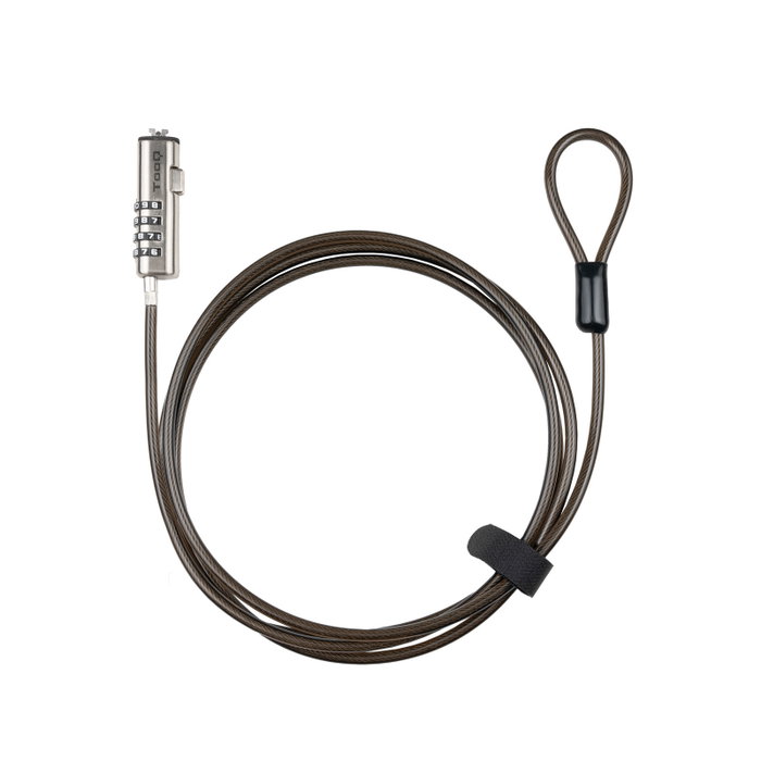 Tooq Câble Sécurité Nano avec Combinaison pour Portable 1.5m Gris Tooq Câble Sécurité Nano avec Combinaison pour Portable 1.5m Gris