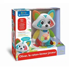 Clementoni Oliver Raton-laveur Interactif - Jeu d'Éveil avec 4 Modes (Émotions, Repas, Histoire, Exploration) - Jouet Éducatif pour Bébé